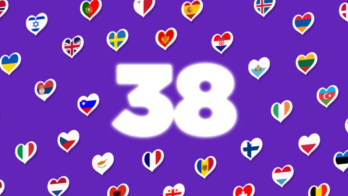 Eurovision Song Contest 2025 får deltagelse af 38 lande, herunder Danmark