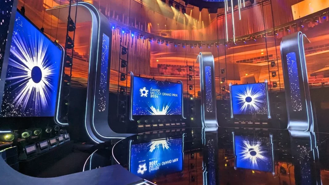 Melodi Grand Prix 2024 scenen i DR Koncerthuset